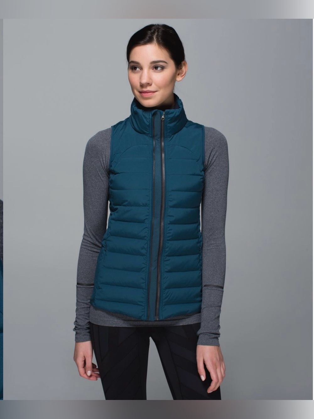 Lululemon Fluffed Up Vest Alberta Lake blue teal navy